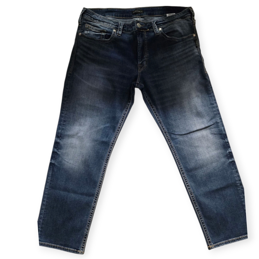 Silver Jeans Medium Blue Relaxed Fit Jeans